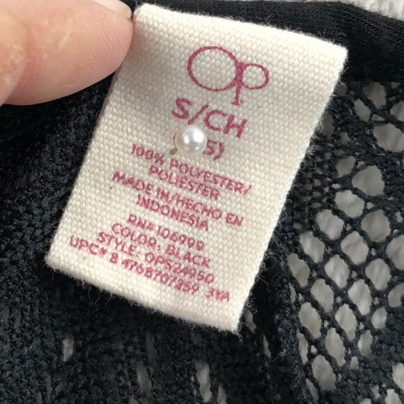 Ocean Pacific Womens Tank Top Small Sheer Black Lace Racerback Casual Cover Up - Picture 3 of 9